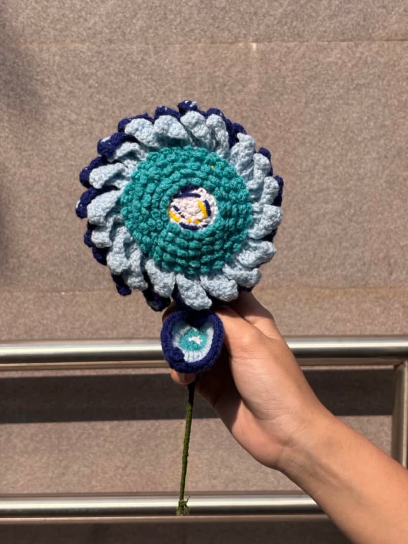 Crochet Sunflower – Van Gogh Starry Night Inspired