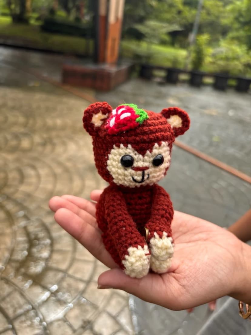 Handmade Crochet Monkey Hanging